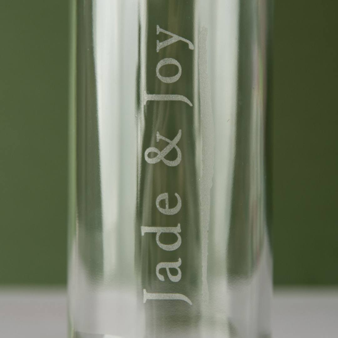 Engraved Glass Bottle