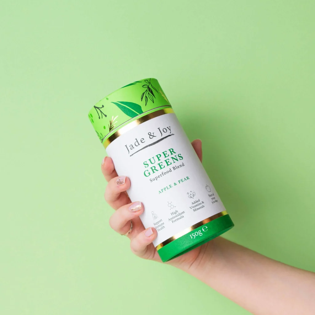 Antioxidant Super Green Blend with supfoods including Kale, Chlorella, Spirulina Match, Maca