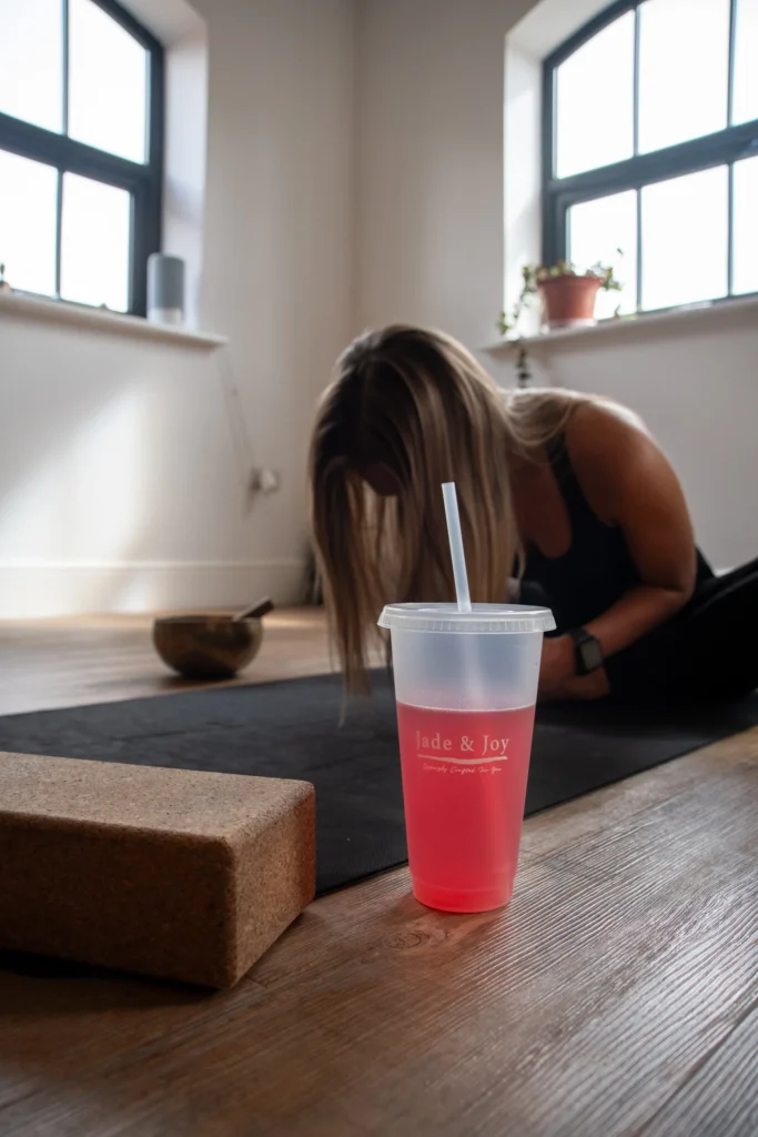 Vegan Collagen Beauty Boost Drink at Yoga Studio