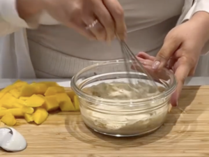 mixing ingredients for gluten free energy pancakes